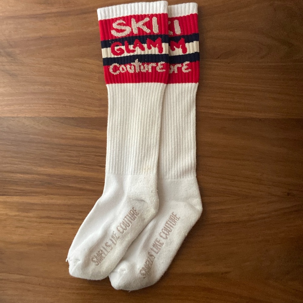 Authentic RARE Juicy Couture knee high socks y2k